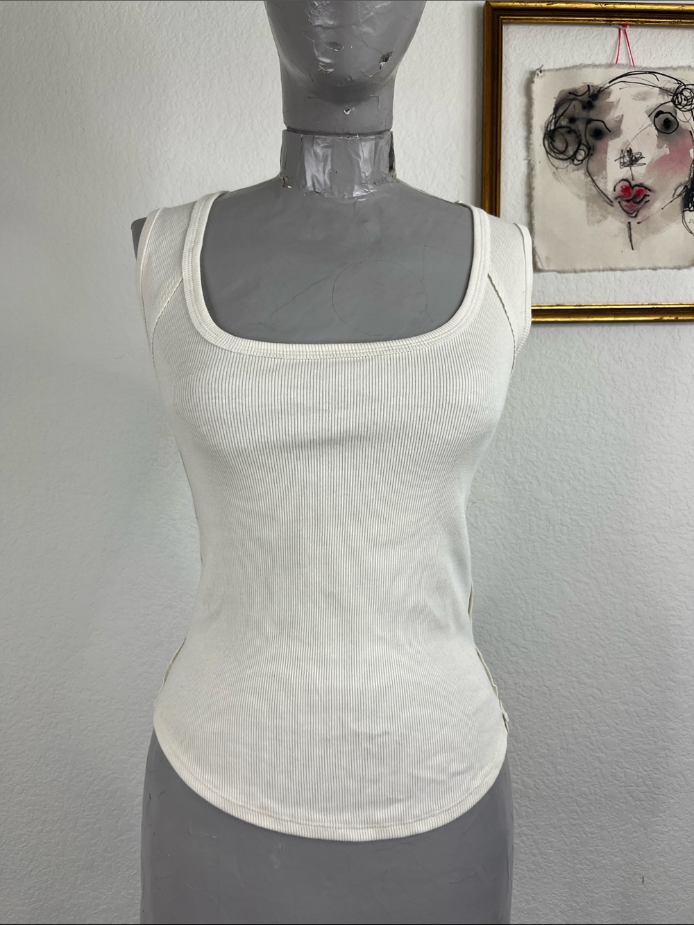 We the Free Free People Hummingbird Ribbed Open Neck Tank Top